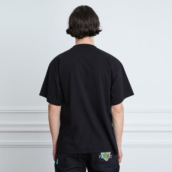 RASSVET | MENS COTTON PRINTED TSHIRT KNIT / BLACK