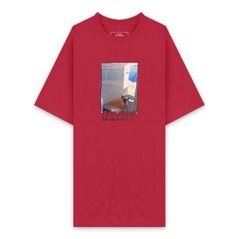 RASSVET | MENS DOG TSHIRT KNIT / RED