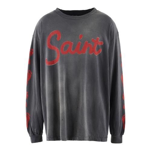 SAINT MXXXXXX | LS TEE FOOT PRINT / BLACK