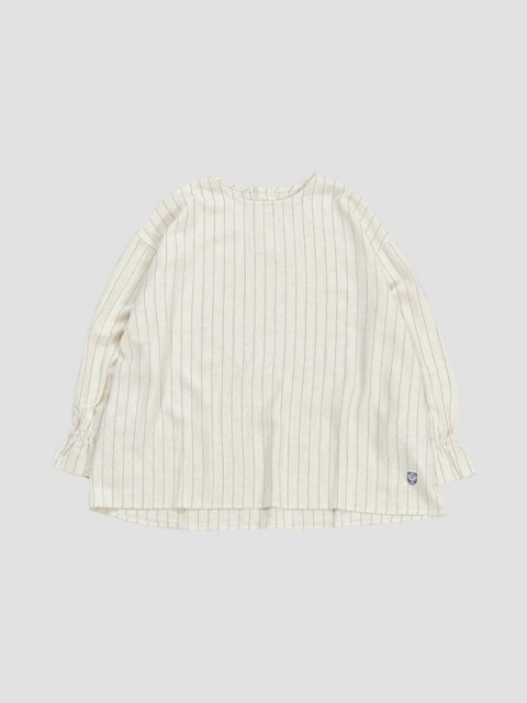 Frill sleeve blouse STRIPE