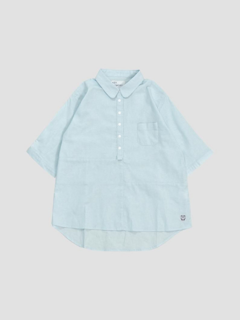 Linen dolman shirts BLUE