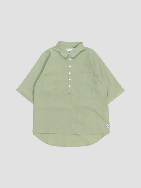 Linen dolman shirts KHAKI