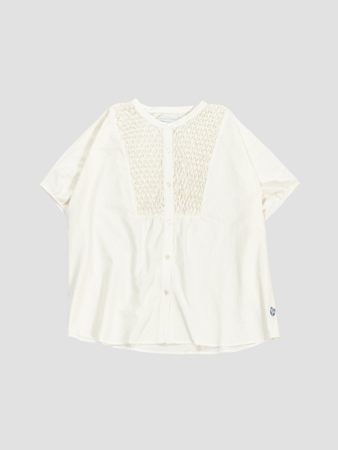 Smocking denim shirts IVORY