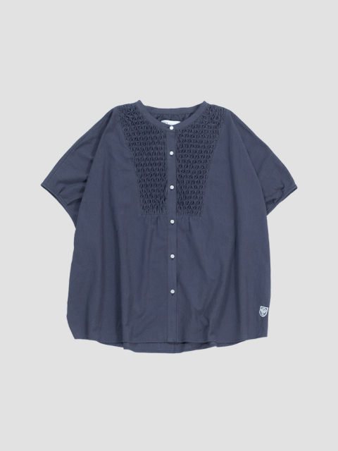 Smocking denim shirts NAVY