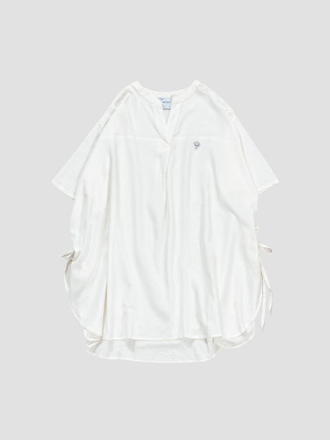 Side ribbon blouse WHITE